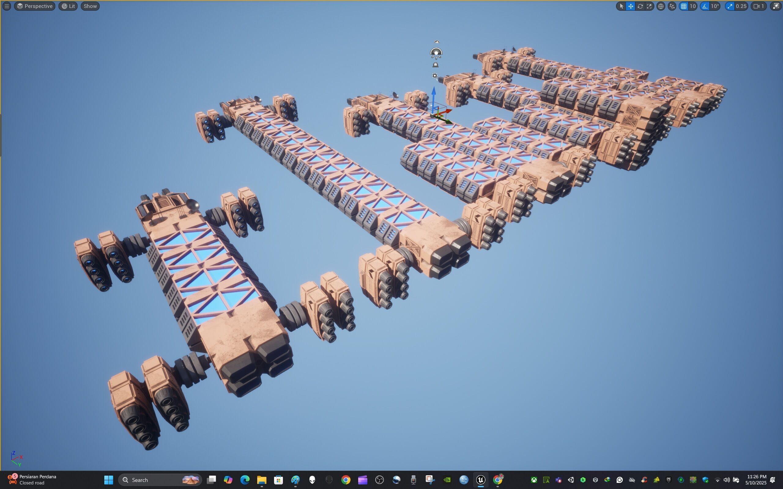 Modular Spaceship Five 3D model_30