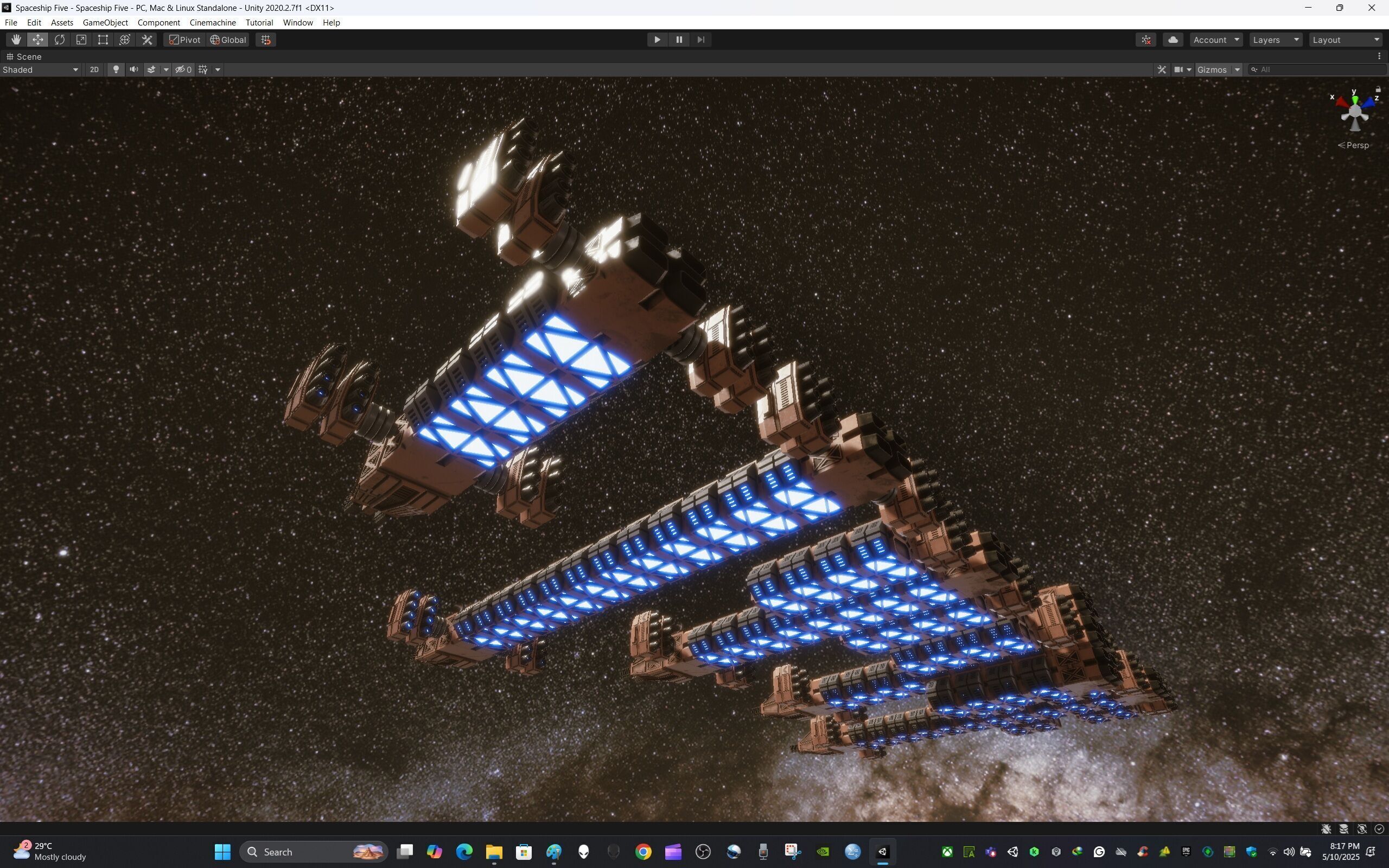Modular Spaceship Five 3D model_19