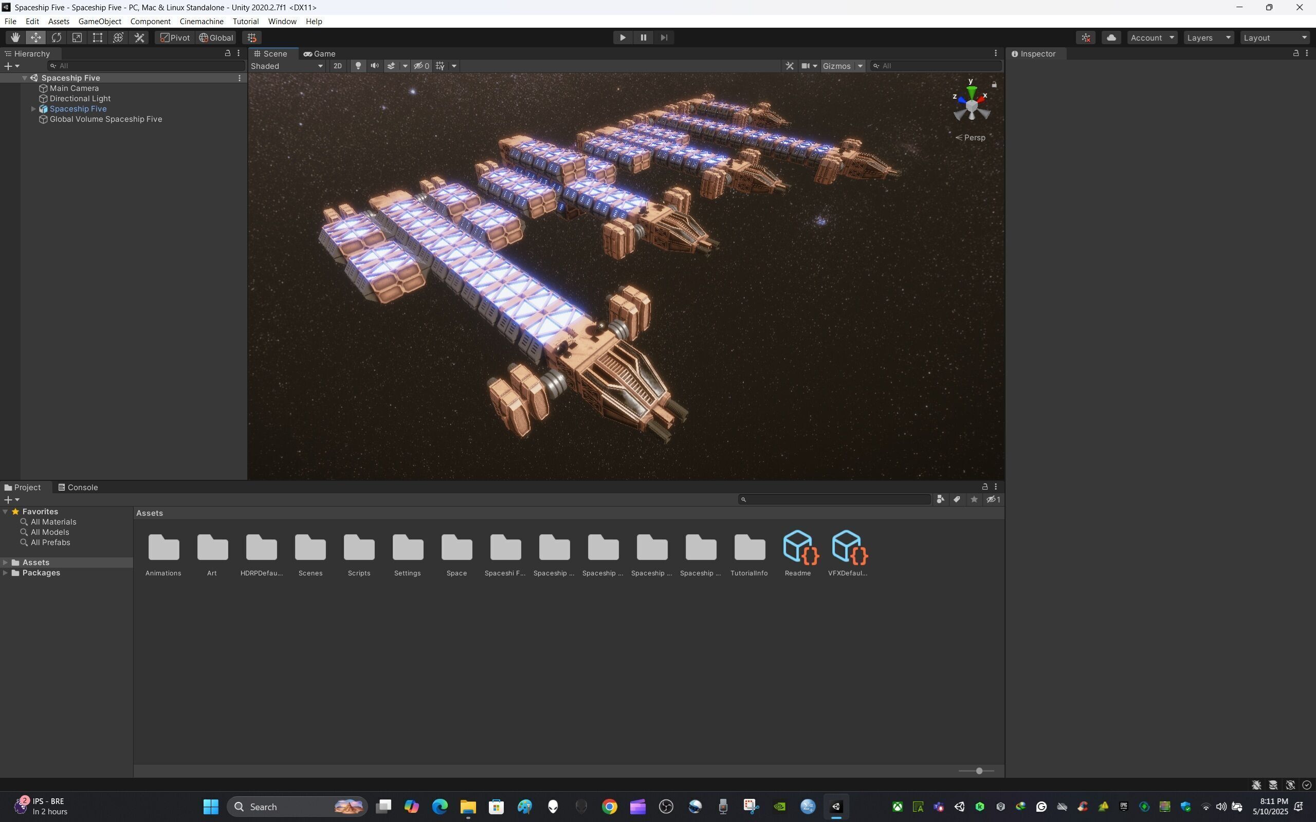 Modular Spaceship Five 3D model_11