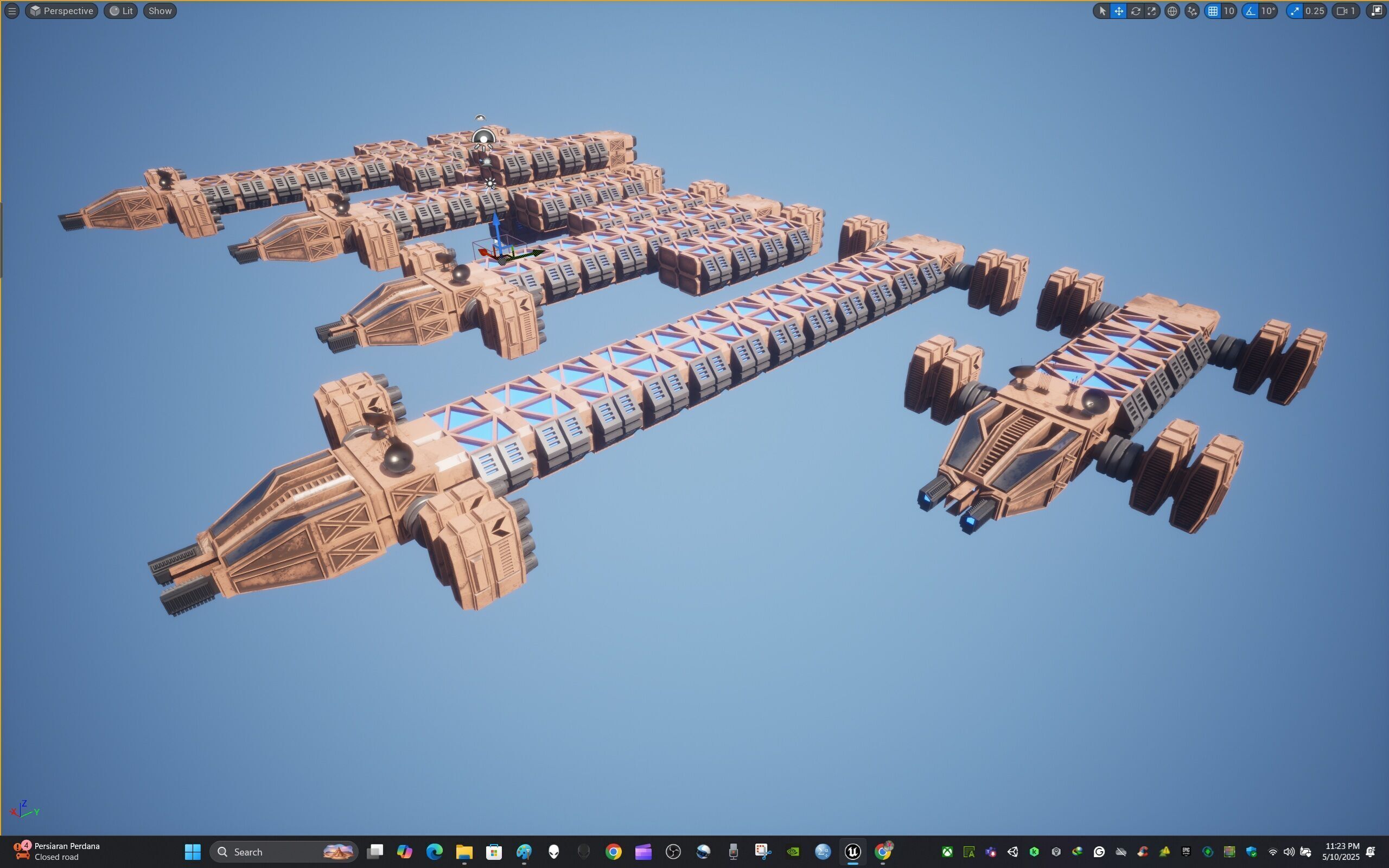 Modular Spaceship Five 3D model_25