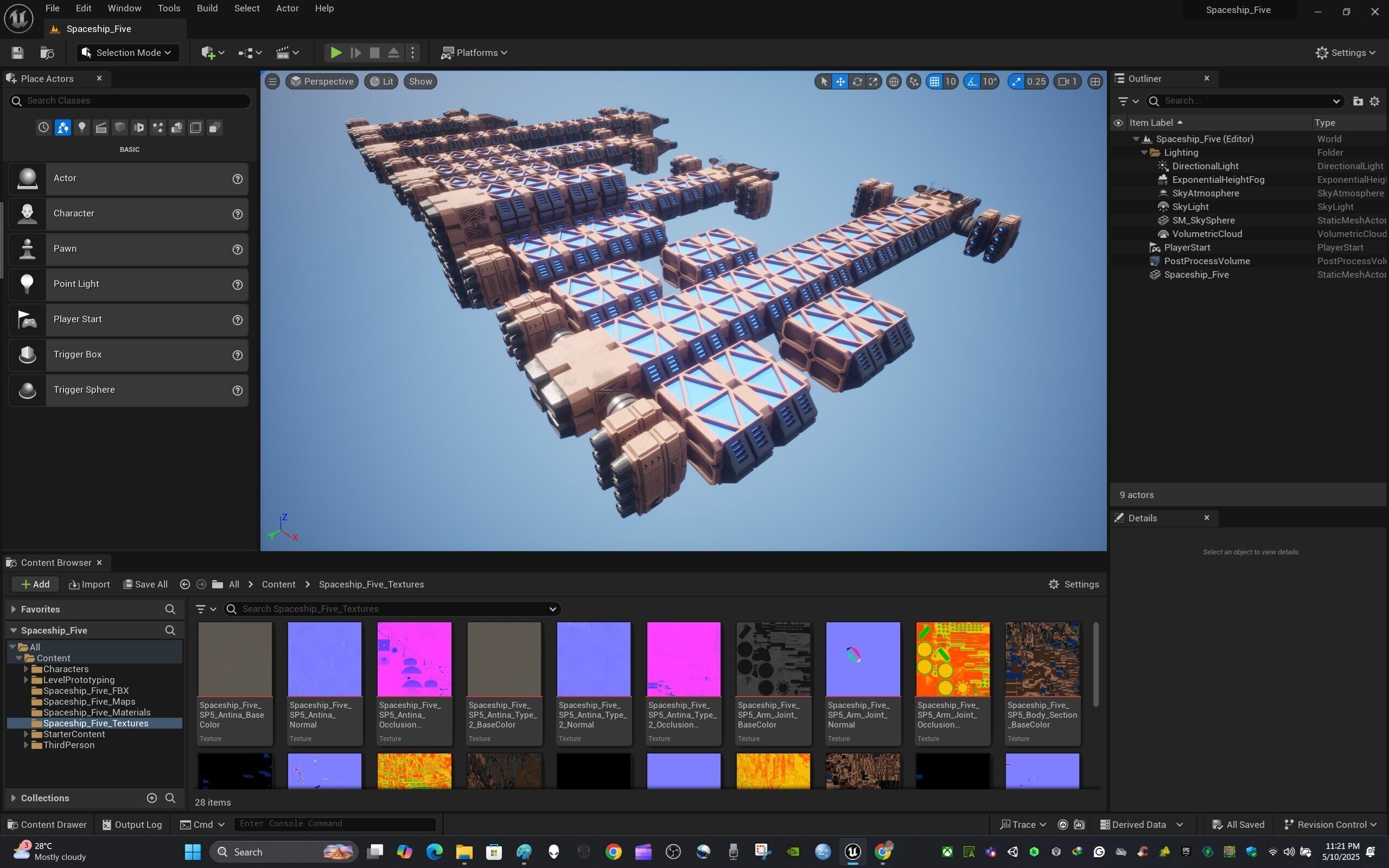 Modular Spaceship Five 3D model_22