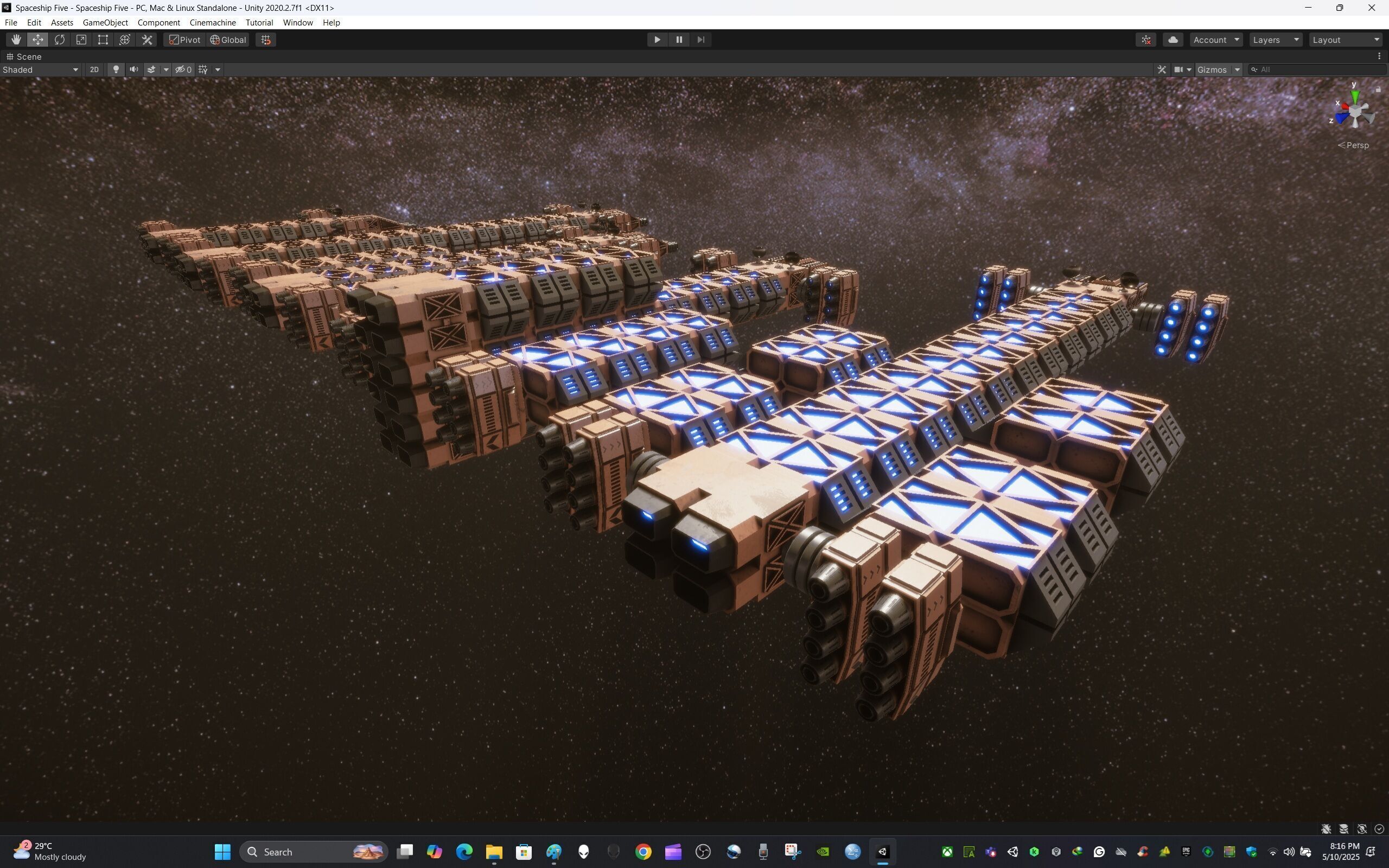 Modular Spaceship Five 3D model_17