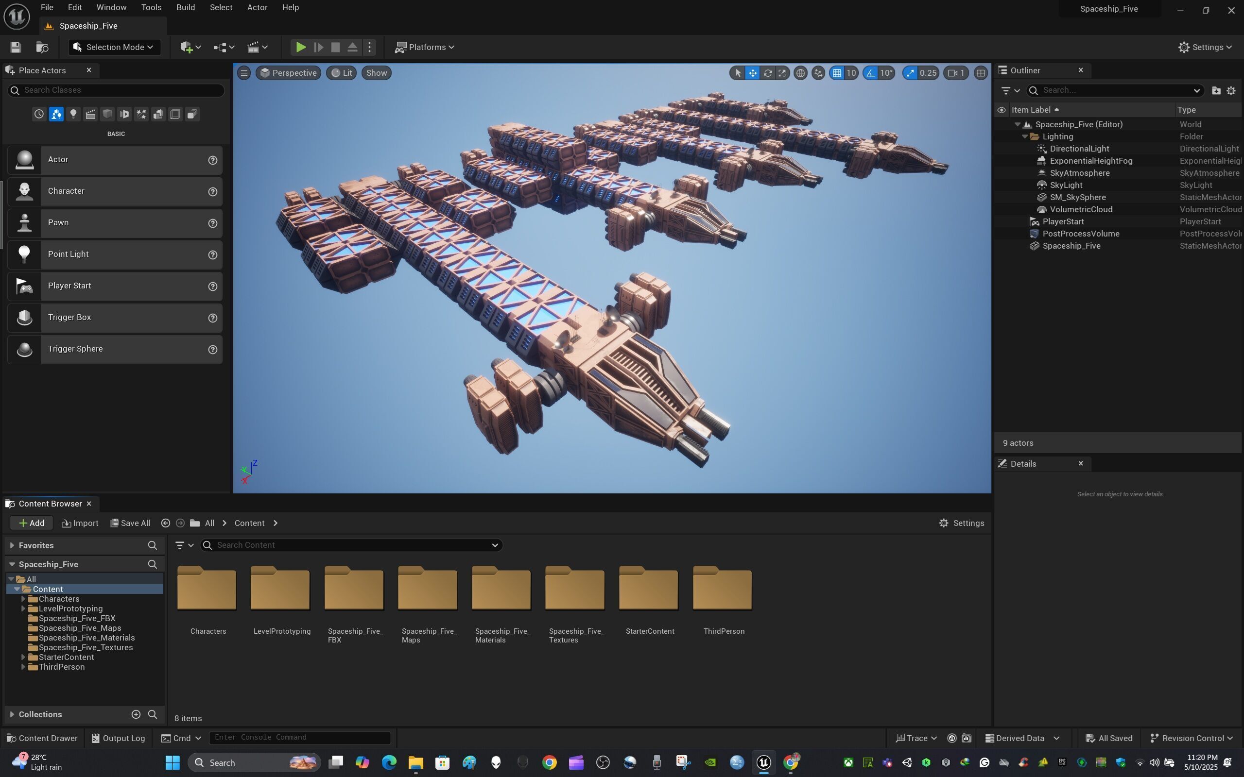 Modular Spaceship Five 3D model_21