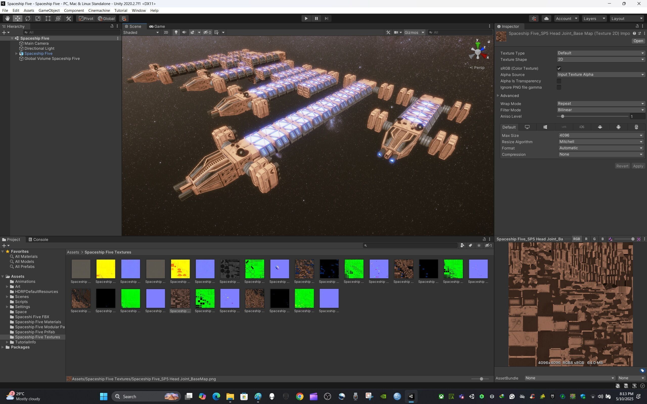 Modular Spaceship Five 3D model_12
