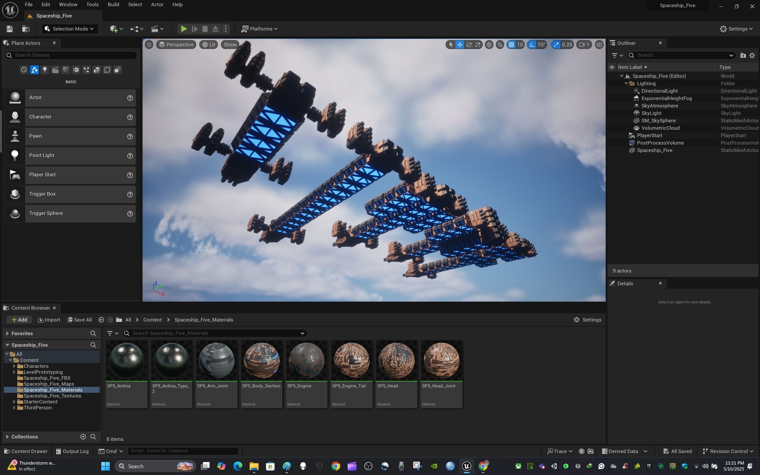 Modular Spaceship Five 3D model_23
