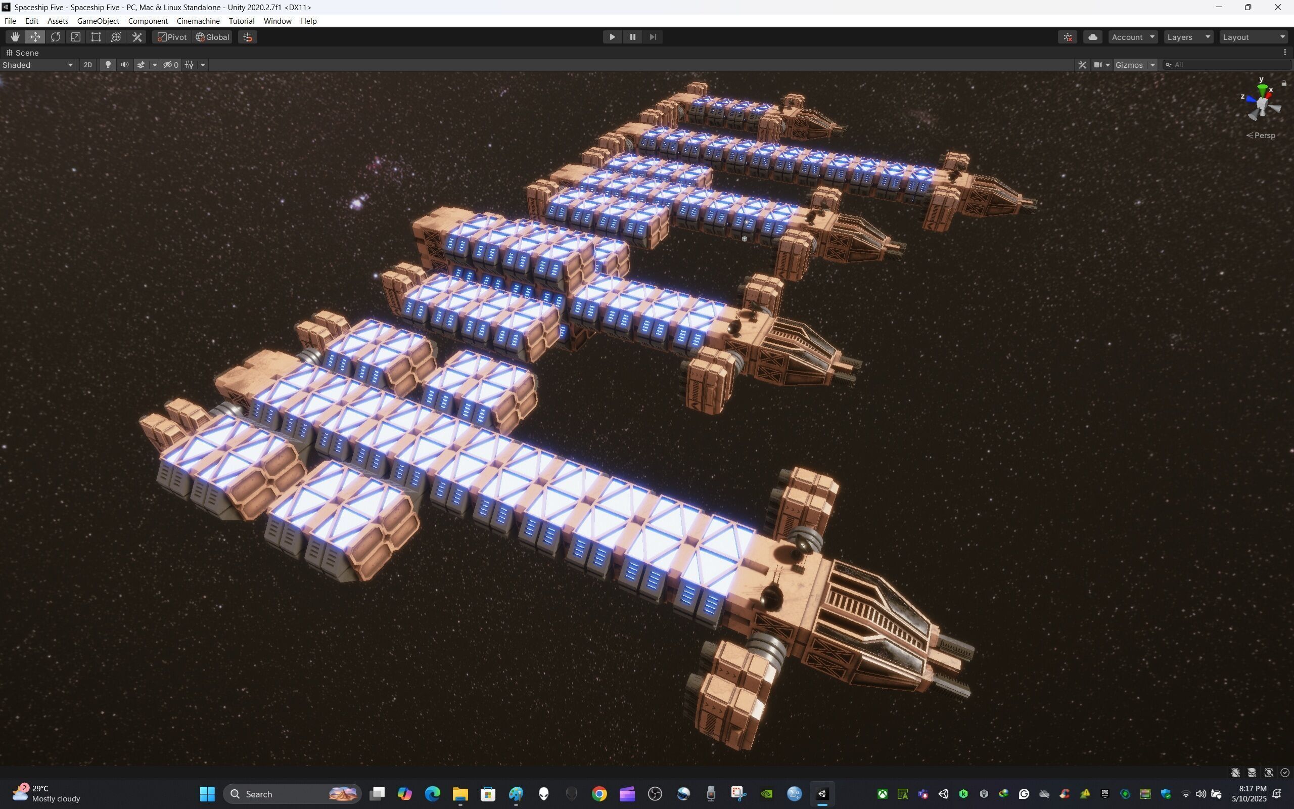 Modular Spaceship Five 3D model_20