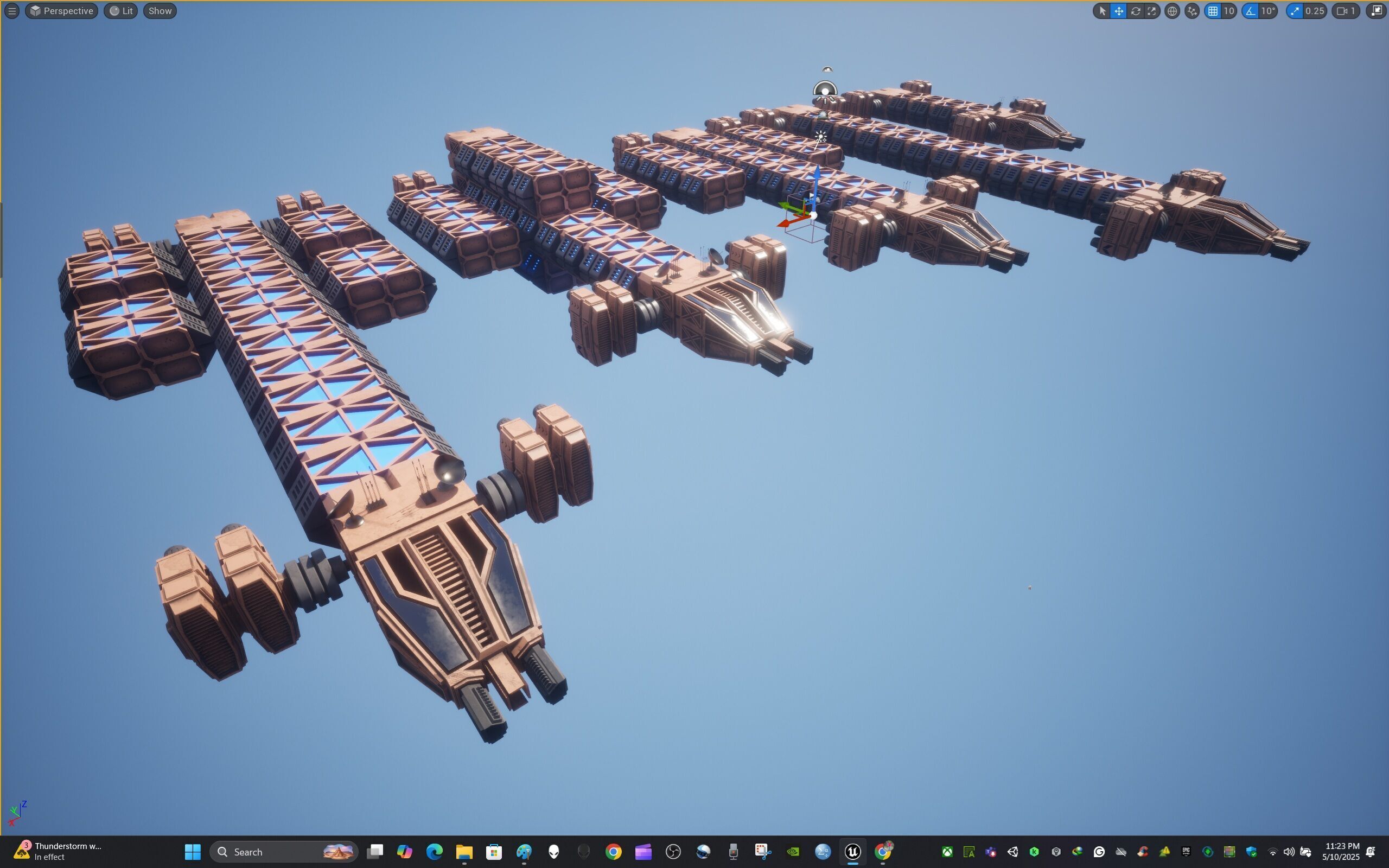Modular Spaceship Five 3D model_24