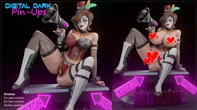 Moxxi from Borderlands with NSFW version and Miniatures