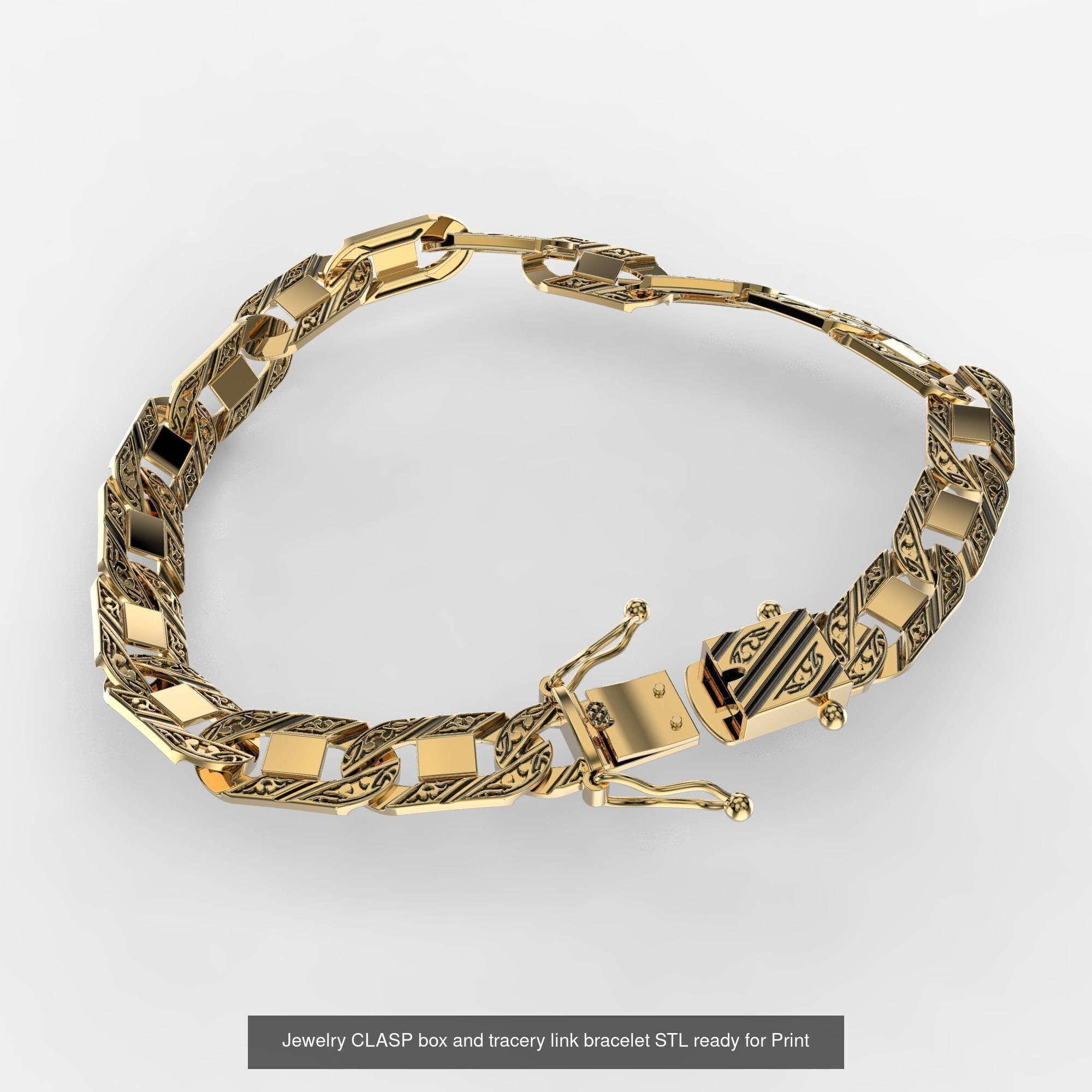 12 Jewelry Lock CLASPS and several links STL ready to Print 3D Model Collection_13