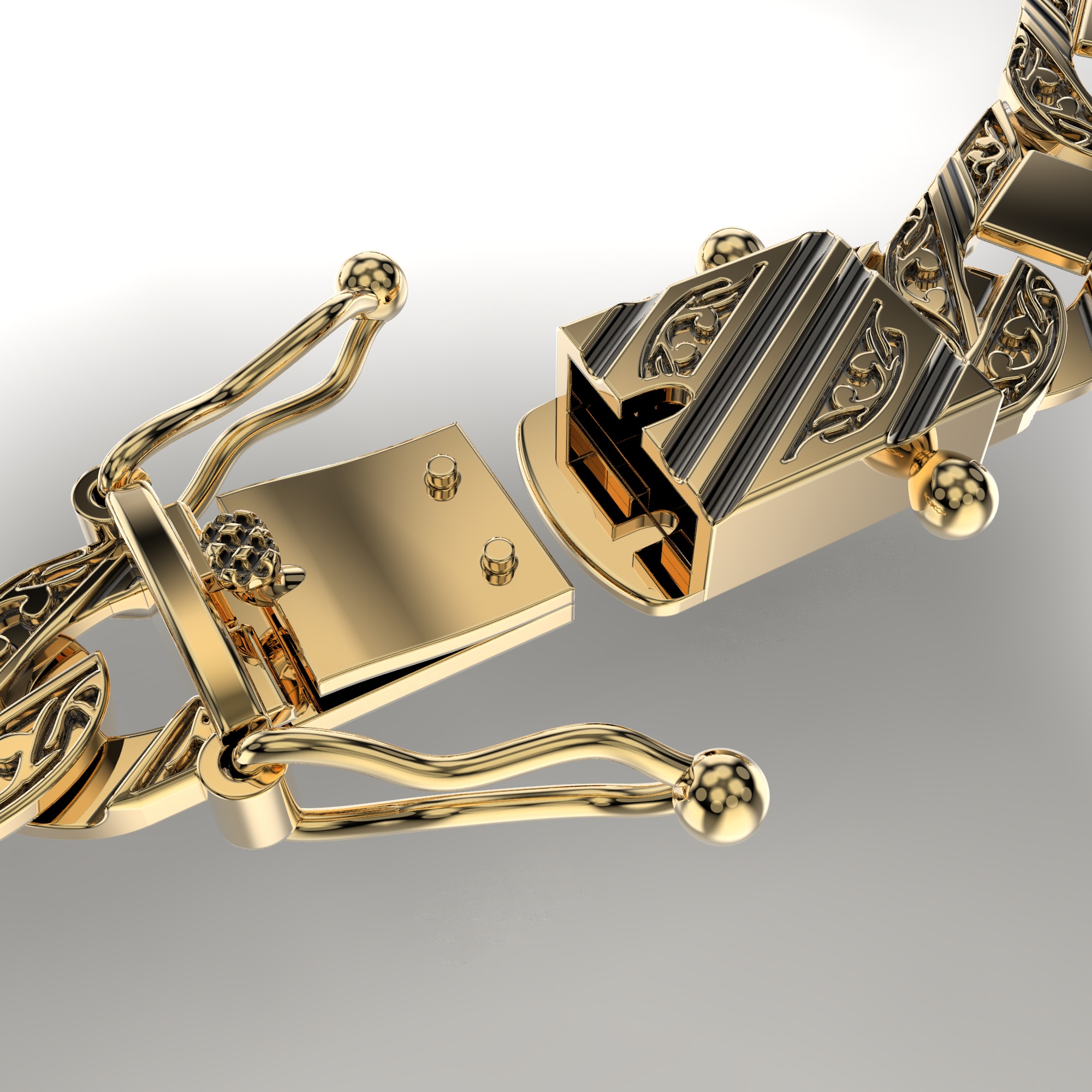 12 Jewelry Lock CLASPS and several links STL ready to Print 3D Model Collection_8