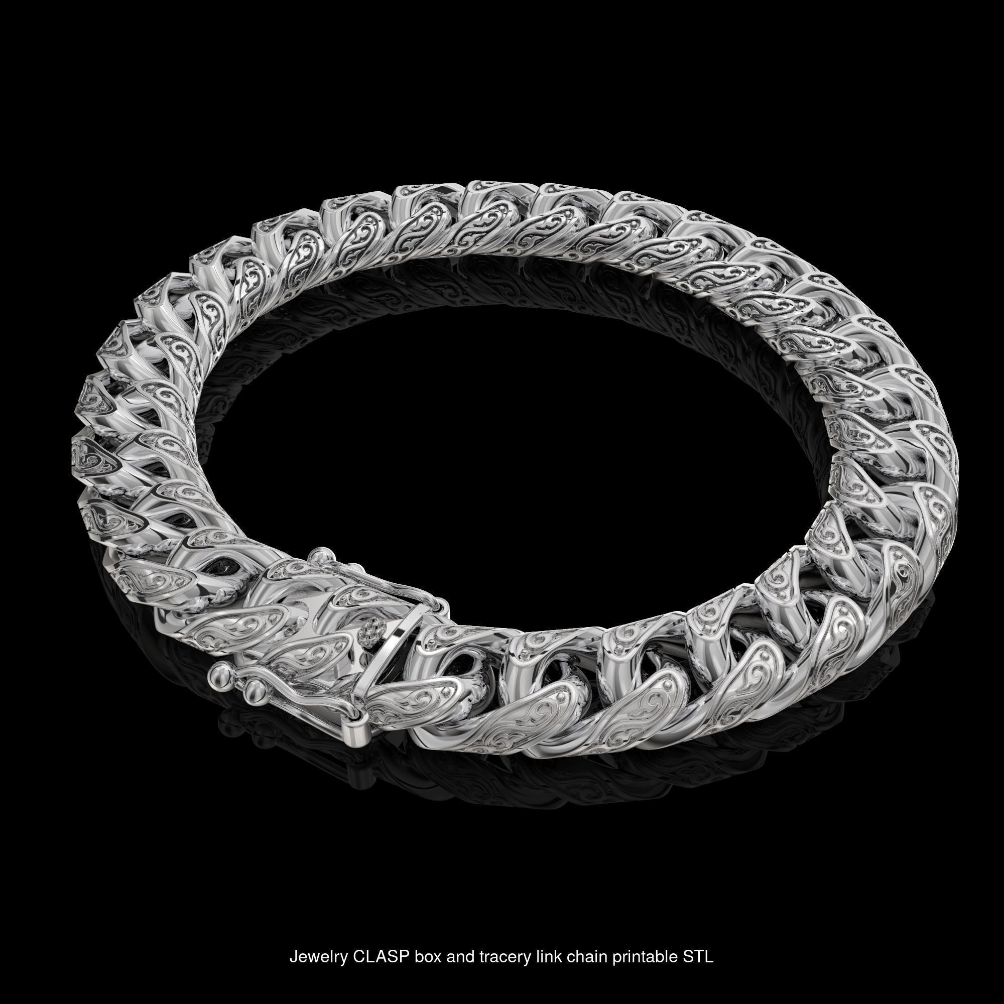 12 Jewelry Lock CLASPS and several links STL ready to Print 3D Model Collection_16