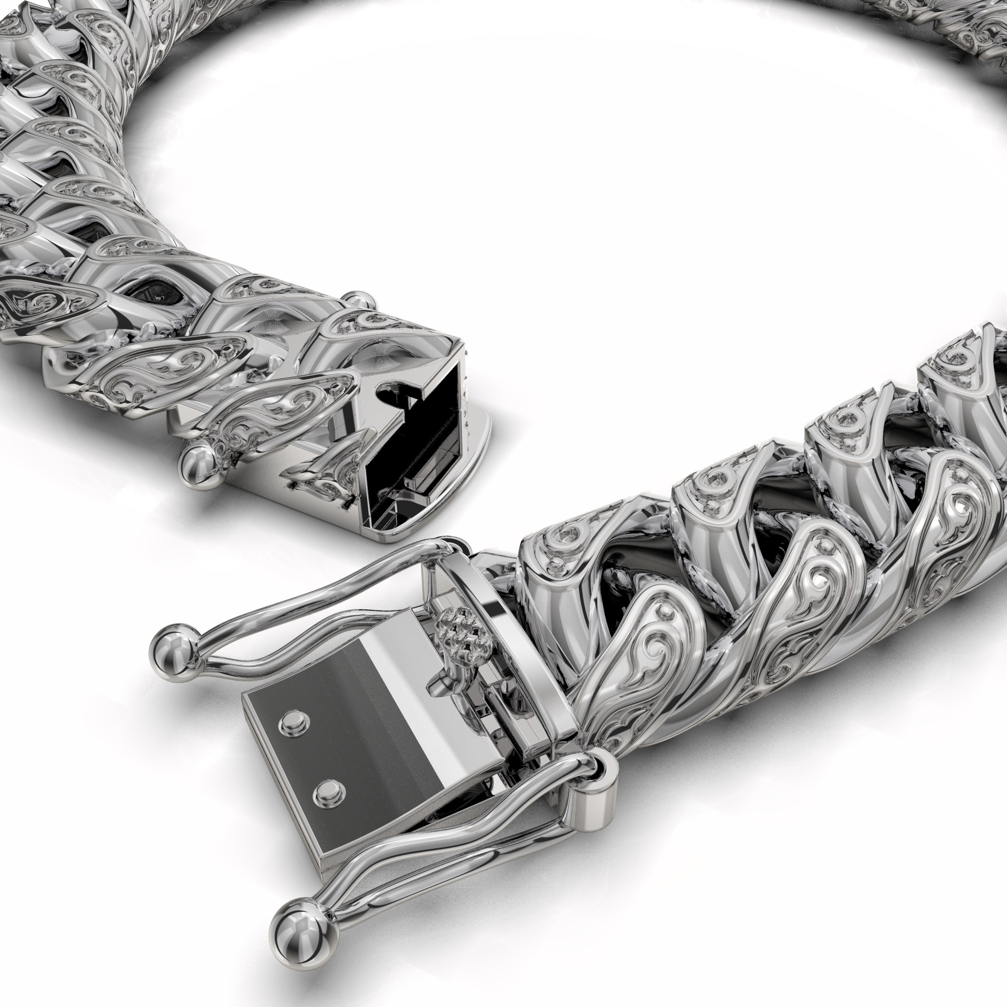 12 Jewelry Lock CLASPS and several links STL ready to Print 3D Model Collection_9