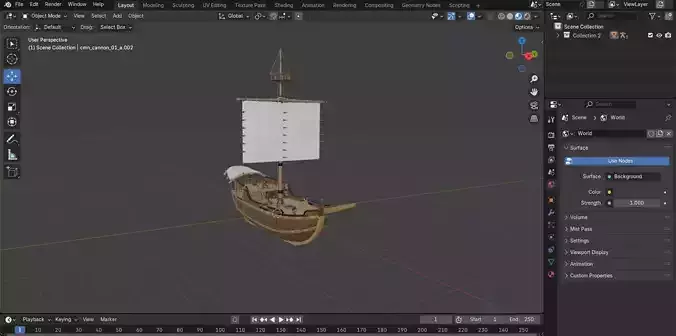 Sea of Thieves Sloop Hand-Built Texturized and Fully Functional