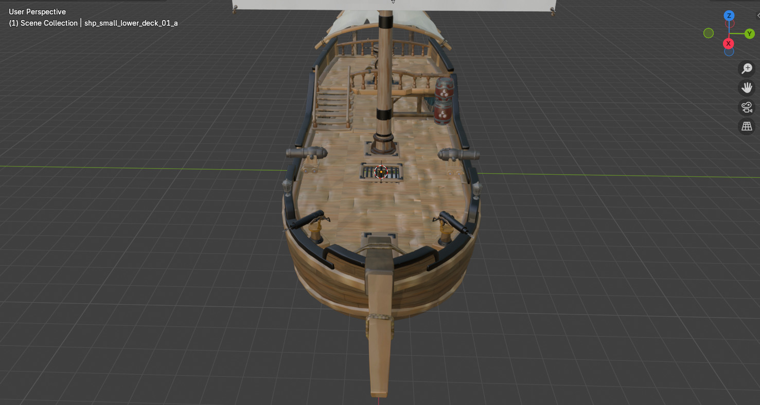 Sea of Thieves Sloop Hand-Built Texturized and Fully Functional 3D model_2