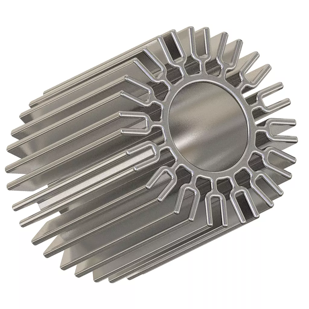 Round Aluminium Heat Sink 3D print model