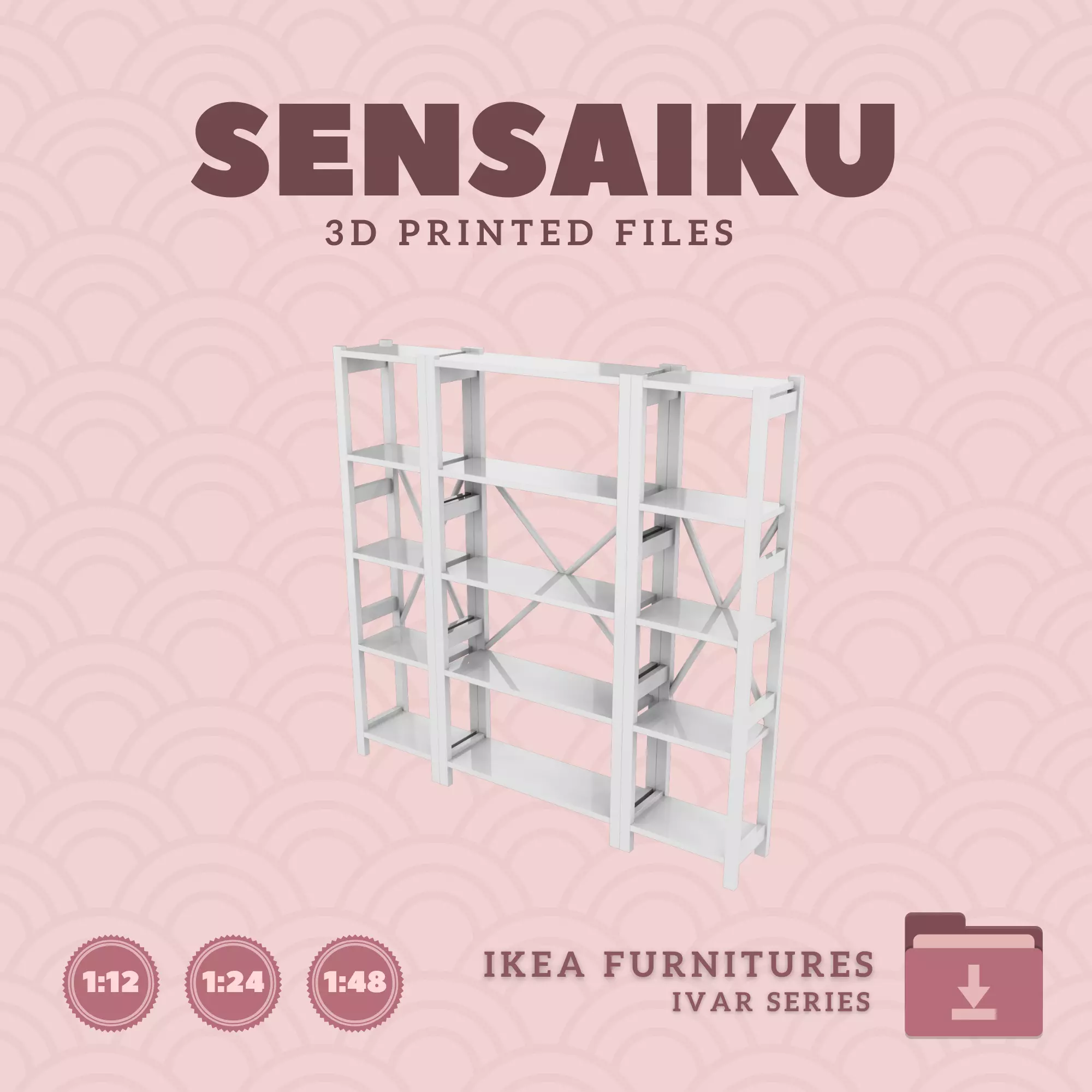 IVAR Shelf Unit V3 for Dollhouse - IKEA - 3D Print 3D print model