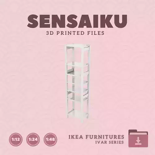 IVAR Shelf Unit V7 18 In for Dollhouse - IKEA - 3D Print