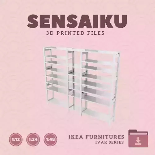 IVAR Shelf Unit V8 86 In for Dollhouse - IKEA - 3D Print