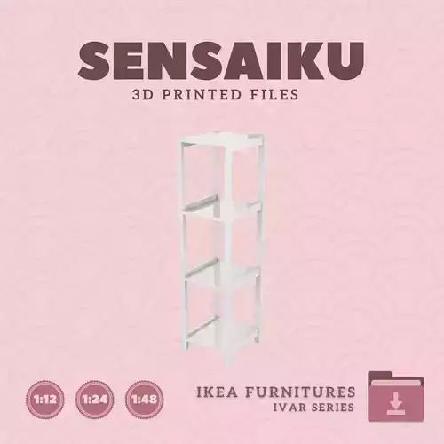 IVAR Shelving Unit Dollhouse - IKEA - 3D Print 3D print model
