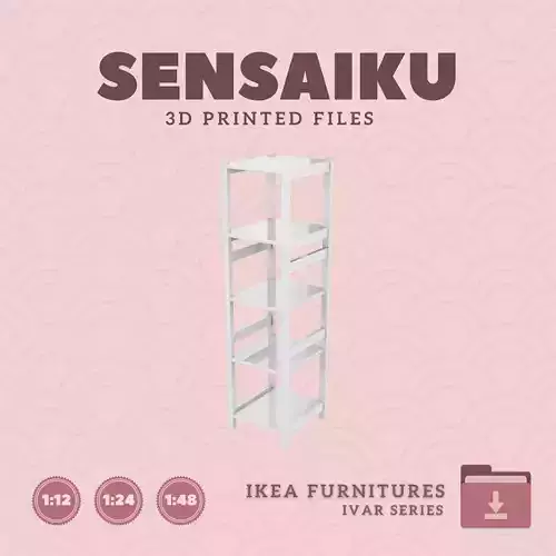IVAR Shelving Unit V10 for Dollhouse - IKEA - 3D Print  3D print model