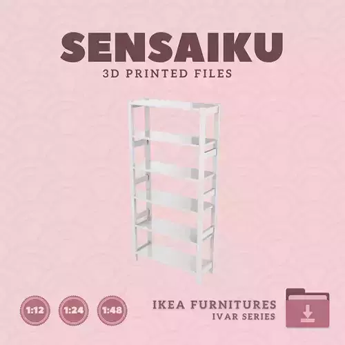 IVAR Shelving Unit V14 for Miniature Dollhouse - IKEA - 3D Print 3D print model