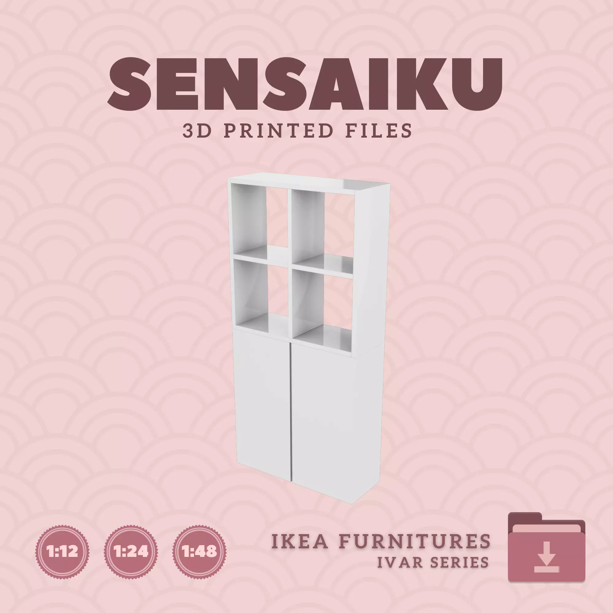 IVAR Shelving Unit V16 for Dollhouse - IKEA - 3D Print 3D print model