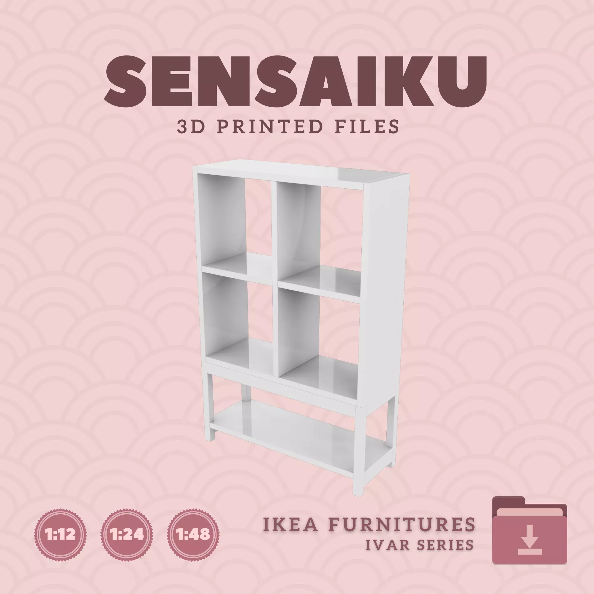 IVAR Shelf Unit V19 Underframe for Dollhouse - IKEA - 3D Print 3D print model