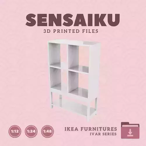 IVAR Shelf Unit V19 Underframe for Dollhouse - IKEA - 3D Print