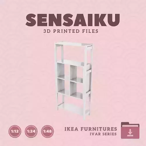 IVAR Shelf Unit V21 35 In for Dollhouse - IKEA - 3D Print