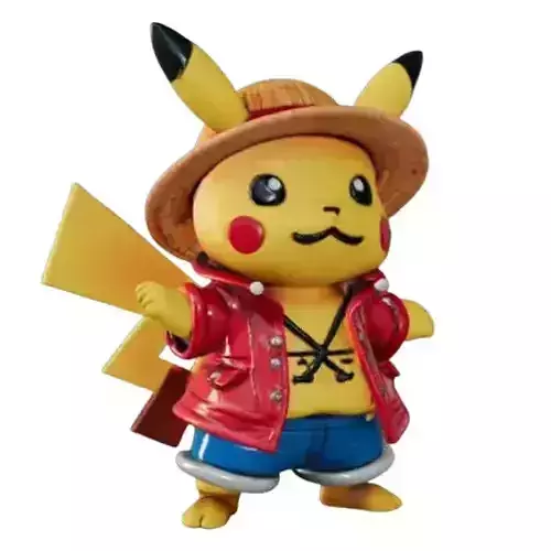 pikachu d luffy or pikaachu in luffy outfit 3D print model