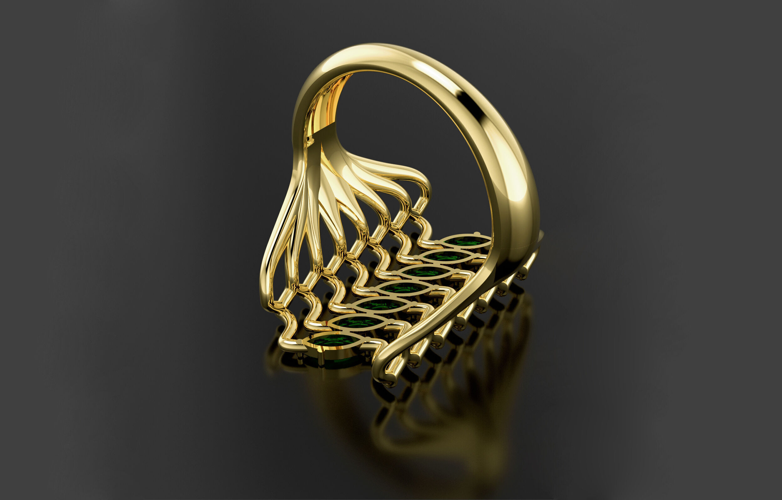 Wedding ring 3D print model_23