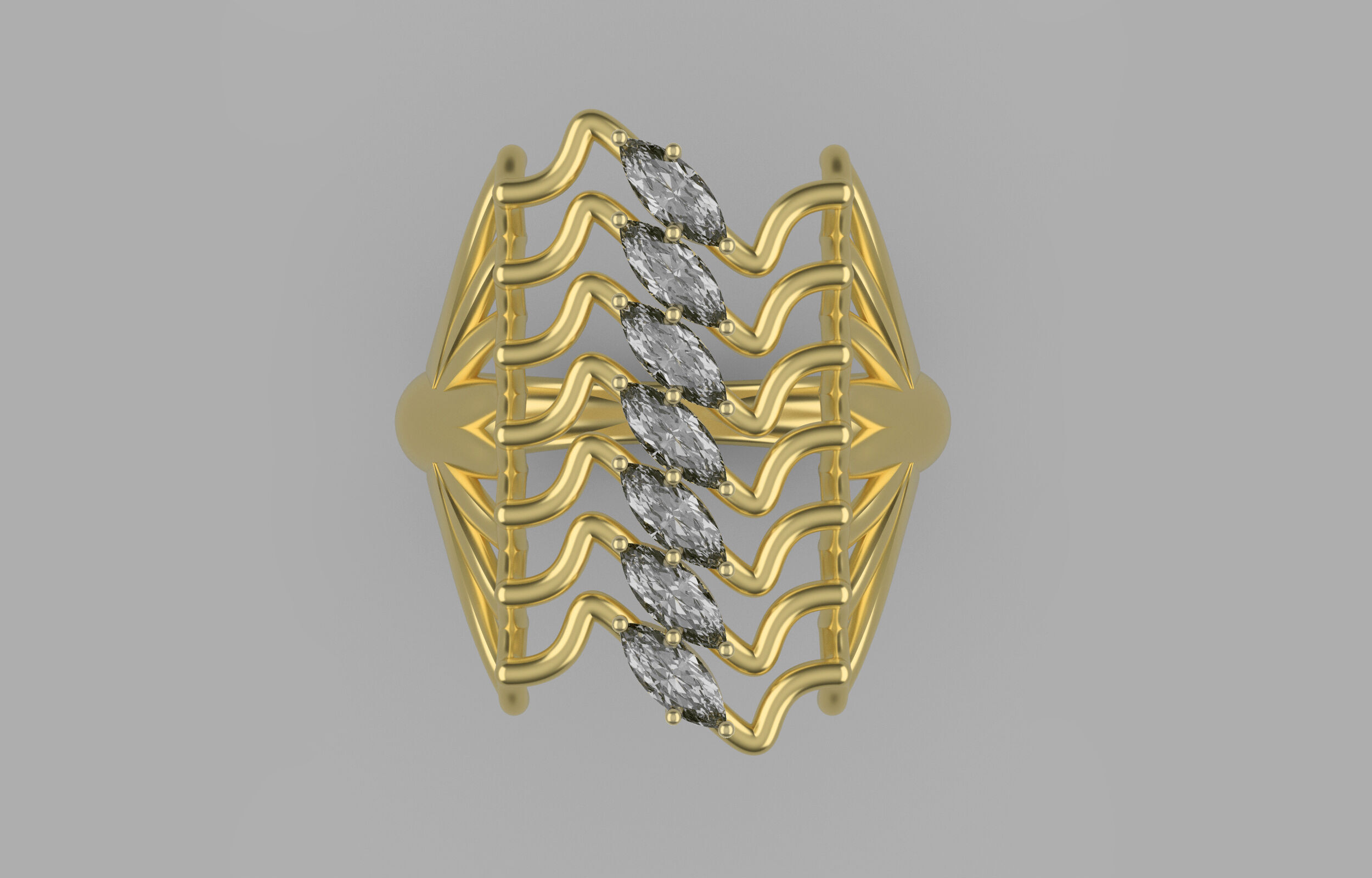 Wedding ring 3D print model_1