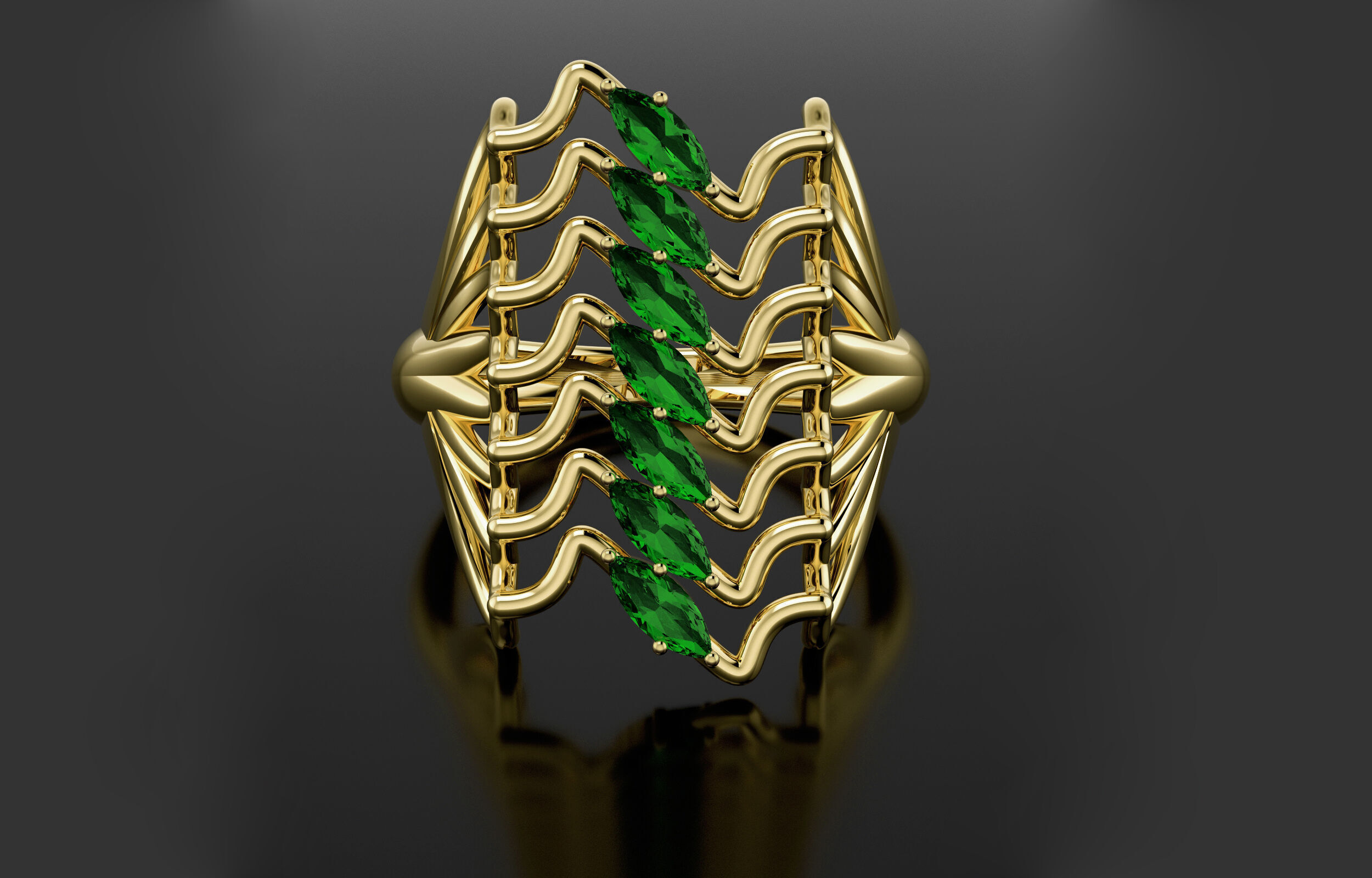 Wedding ring 3D print model_12