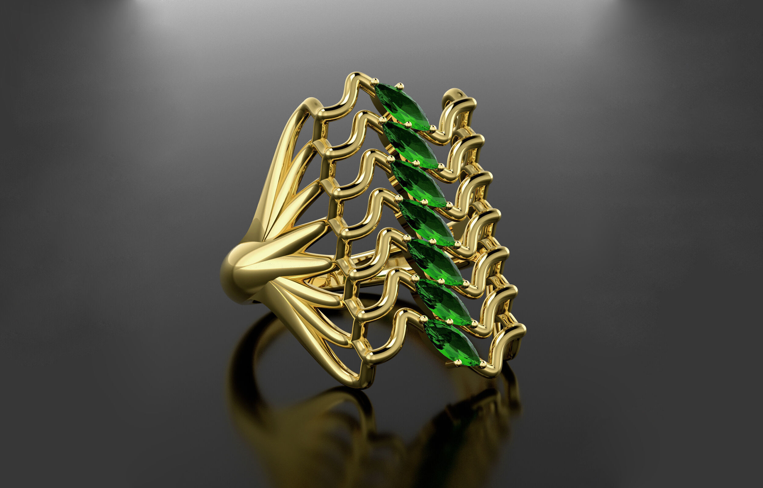 Wedding ring 3D print model_21