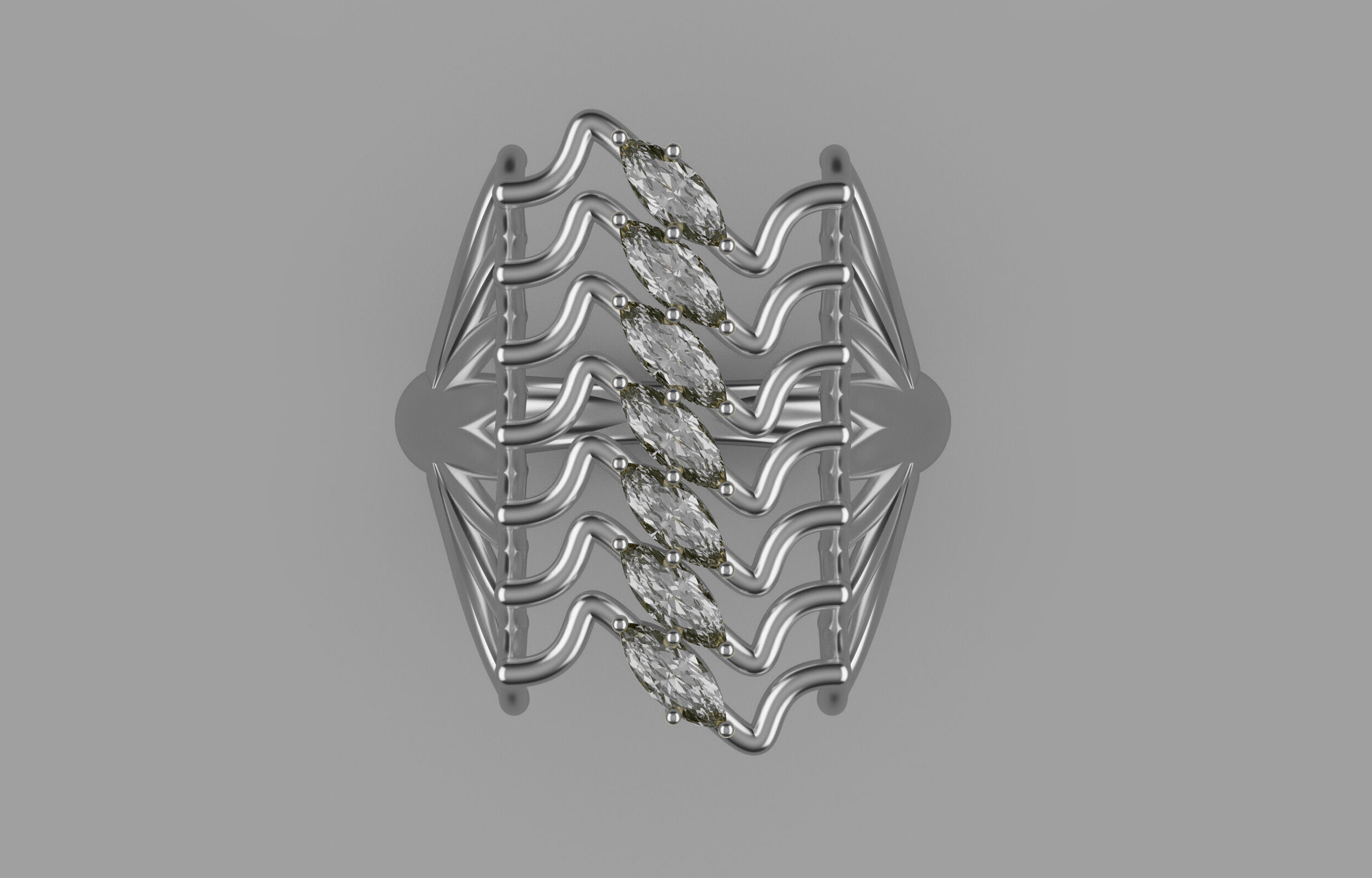 Wedding ring 3D print model_3