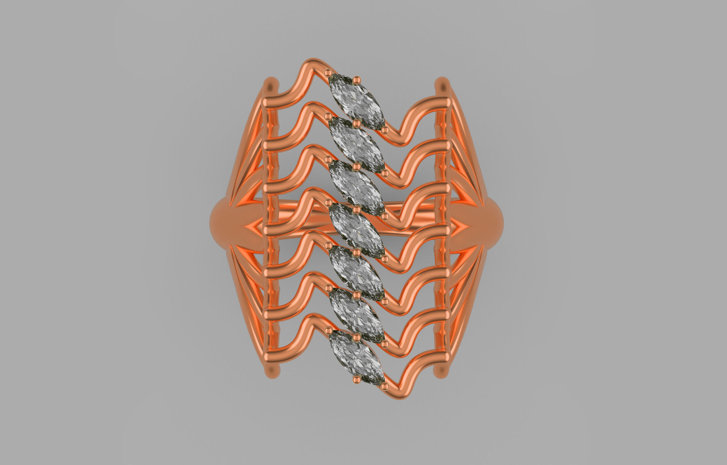 Wedding ring 3D print model_2