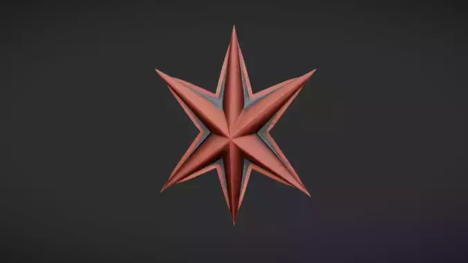 wooden eight-pointed star decor