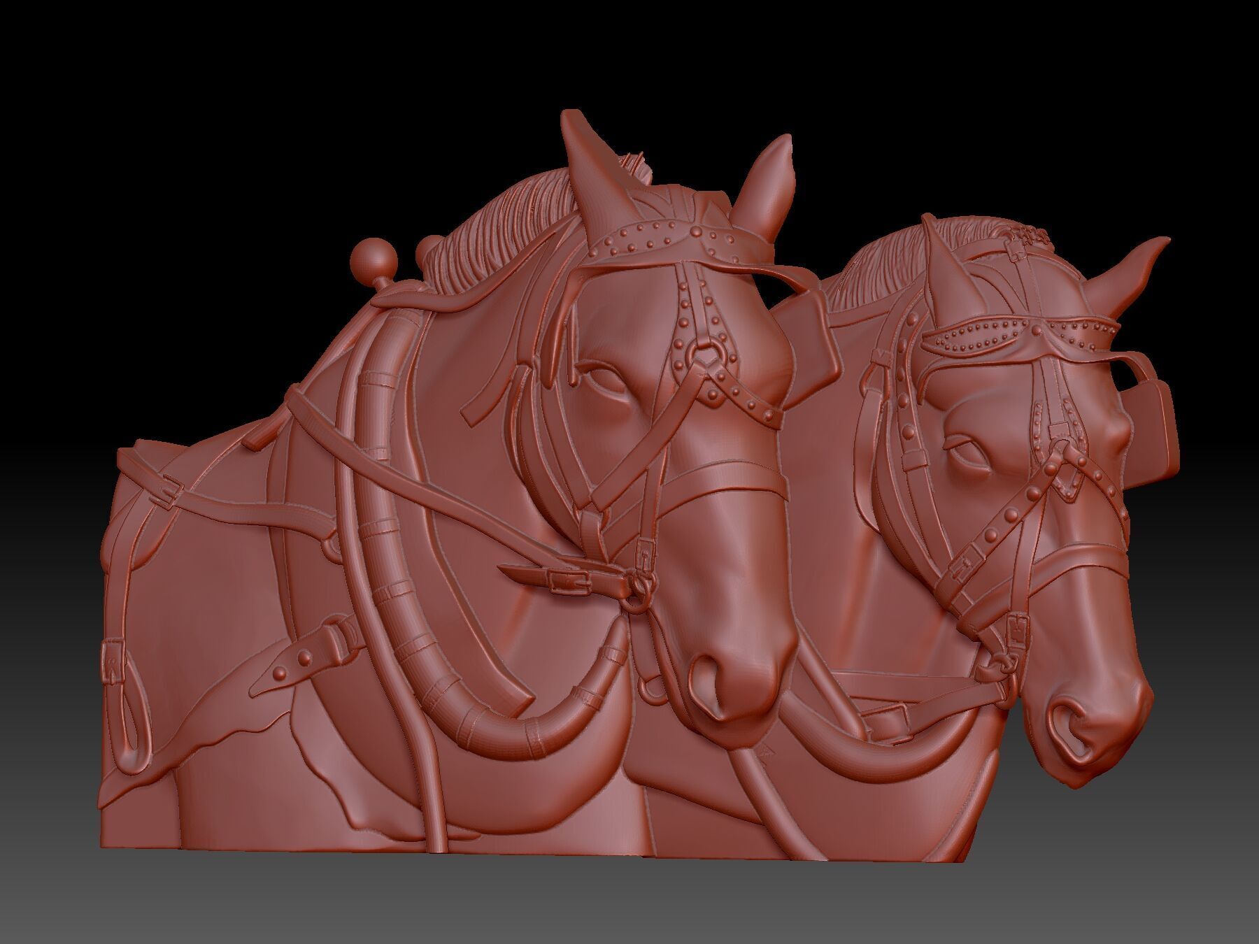 Horses 3D print model_3