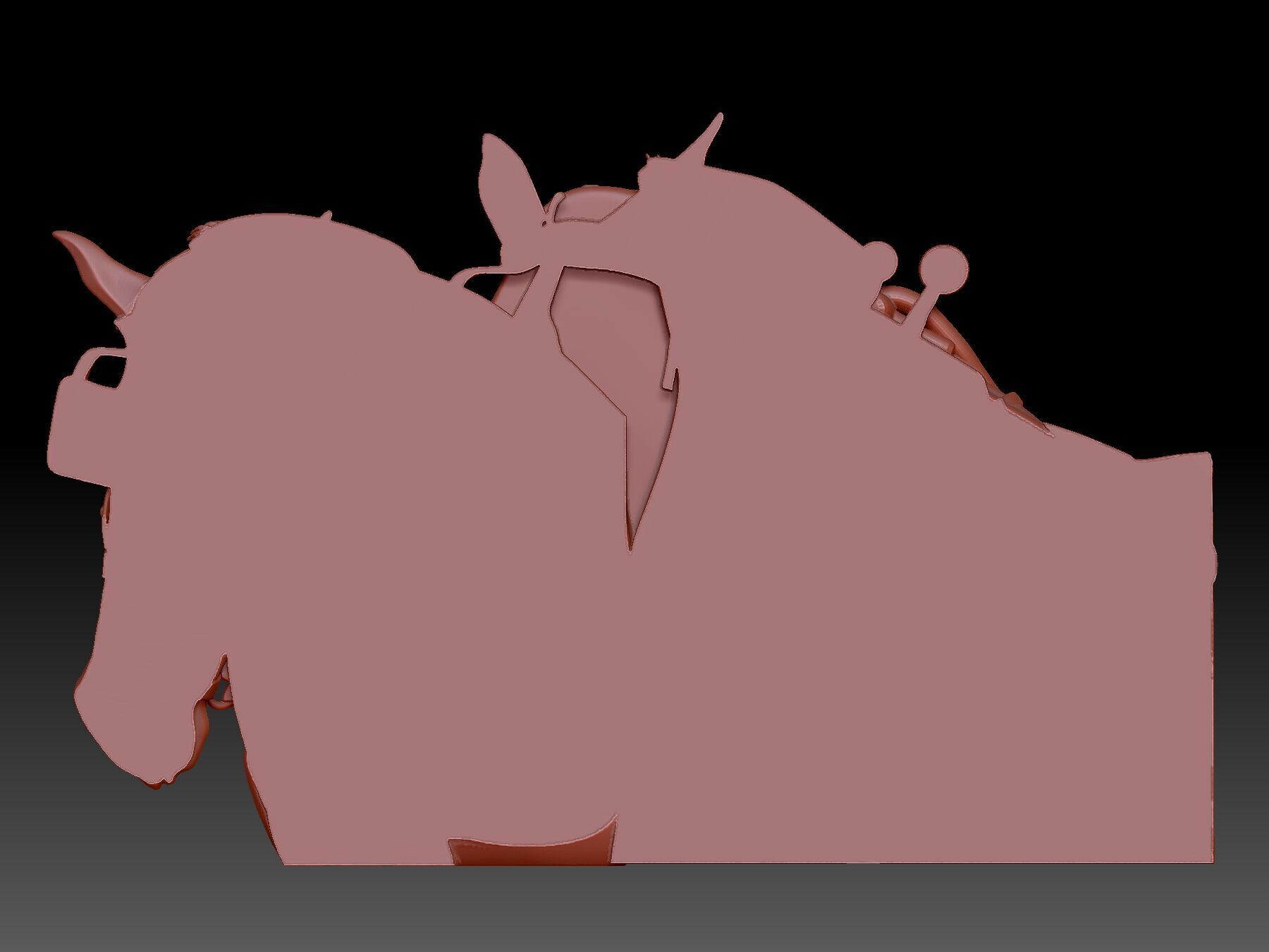 Horses 3D print model_2