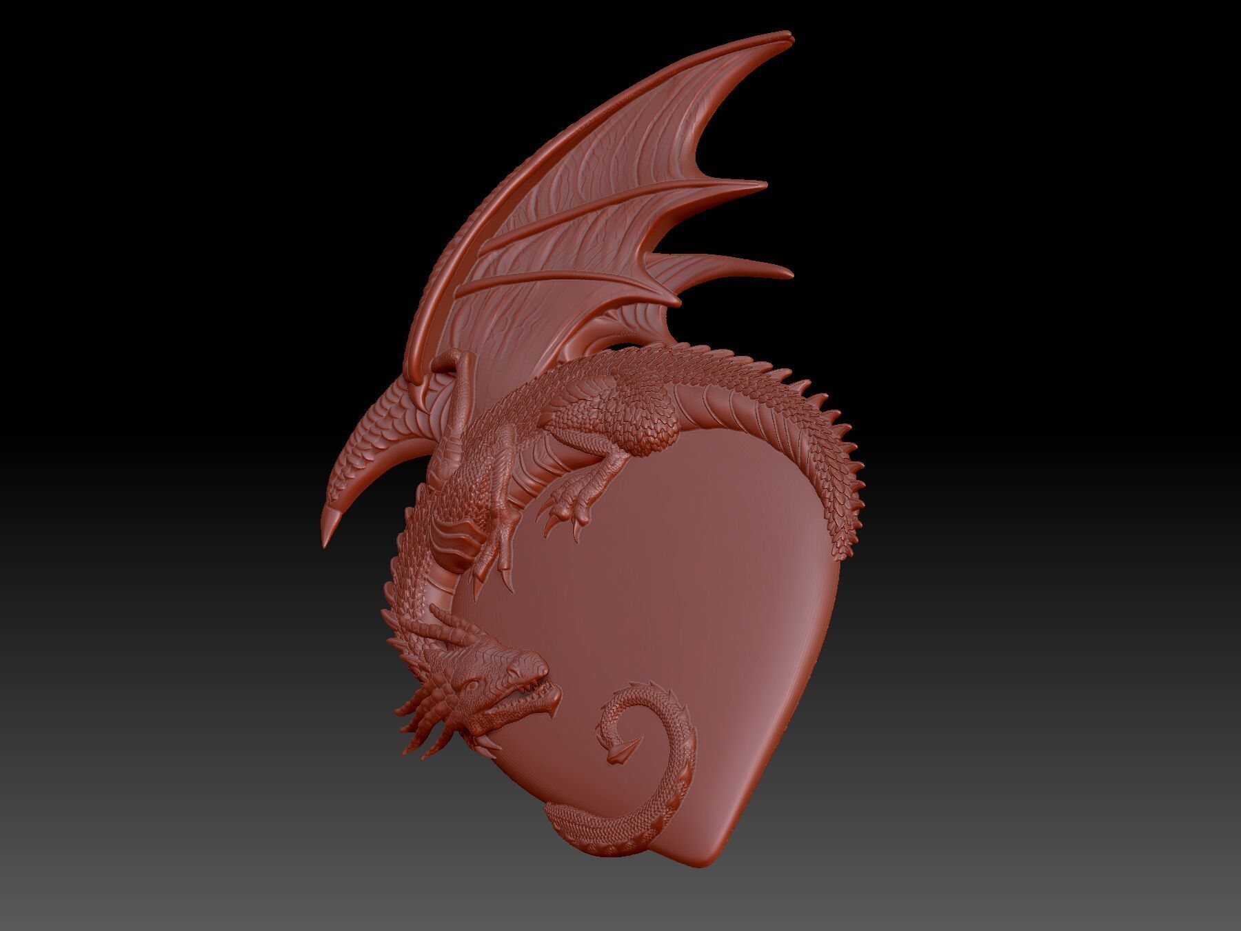 Dragon heart 3D print model_3