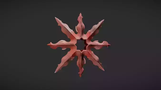 ornate eight-pointed throwing star