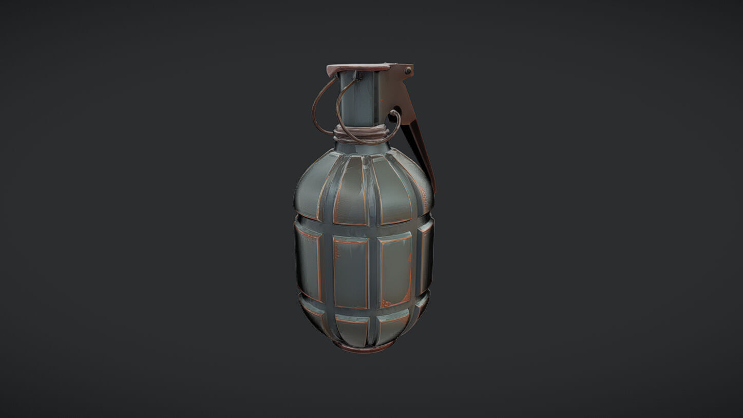 Military hand grenade 3D model_34
