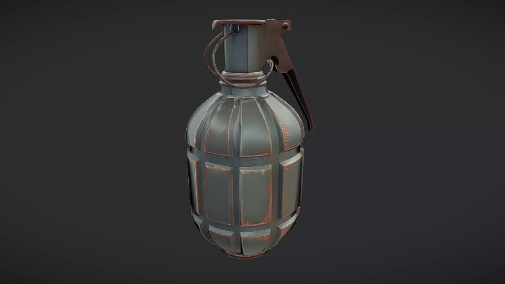 Military hand grenade 3D model_0