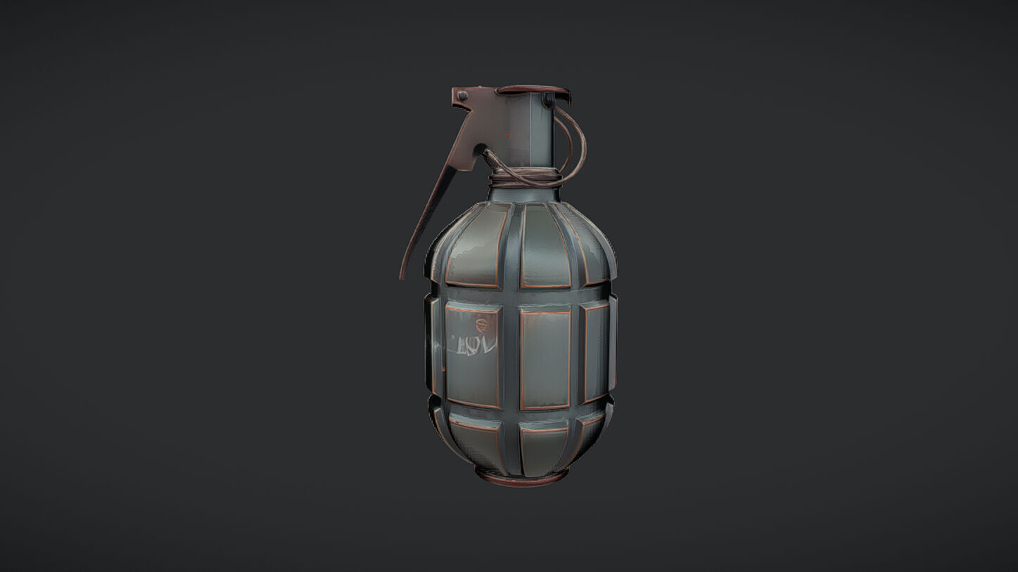 Military hand grenade 3D model_38