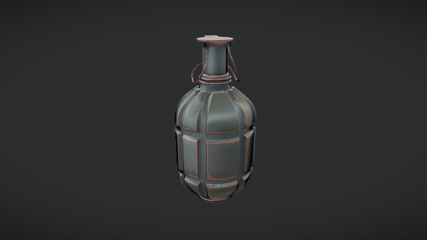 Military hand grenade 3D model_35