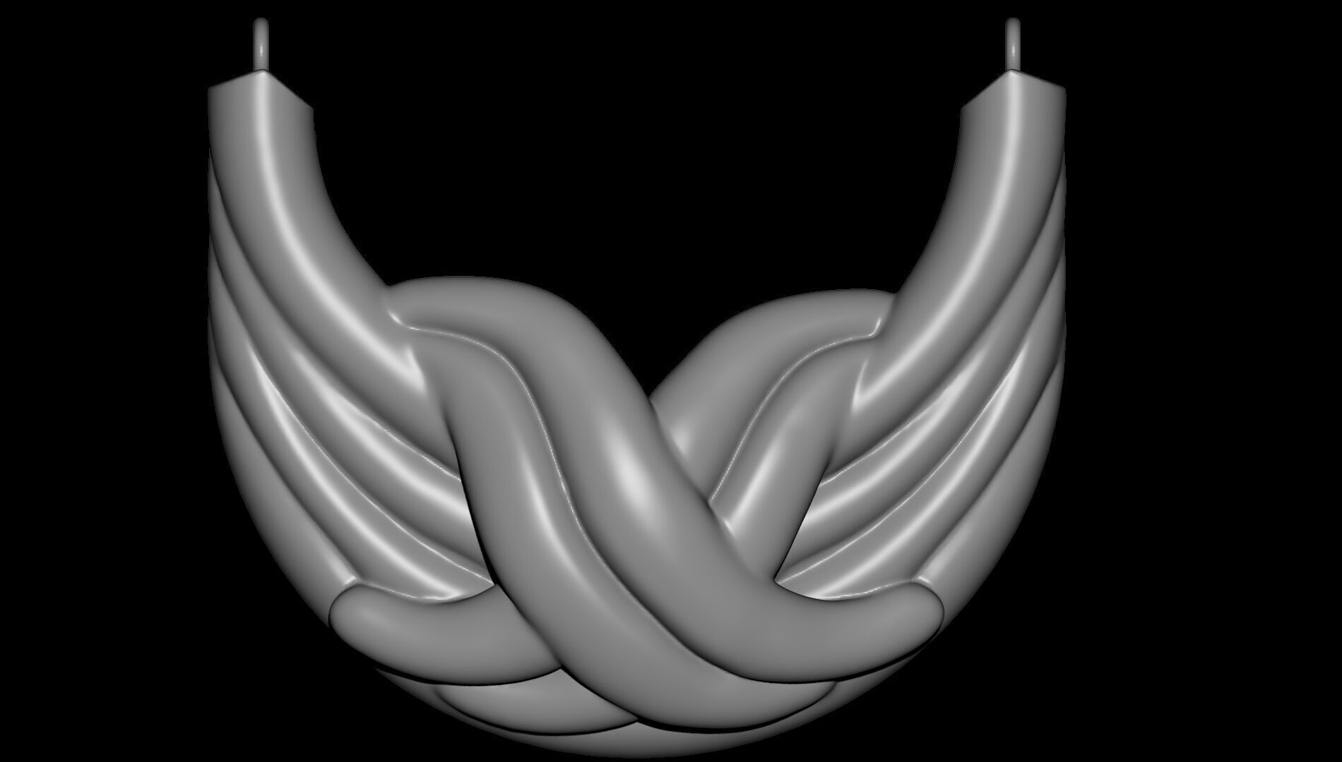 X  pendant 3d model 3D print model_8