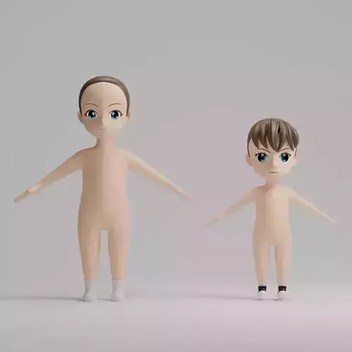 Character base mesh 3d 2d