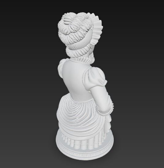 Graceful Moment Beer Drinking Lady 3D Model 3D print model_3