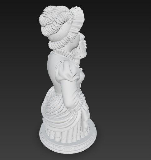 Graceful Moment Beer Drinking Lady 3D Model 3D print model_2