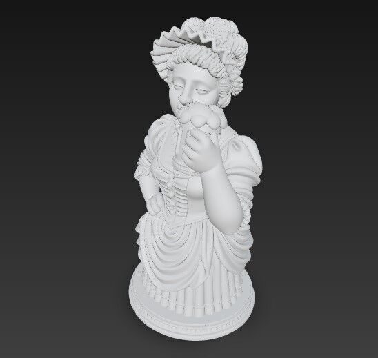 Graceful Moment Beer Drinking Lady 3D Model 3D print model_8